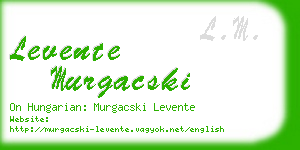 levente murgacski business card